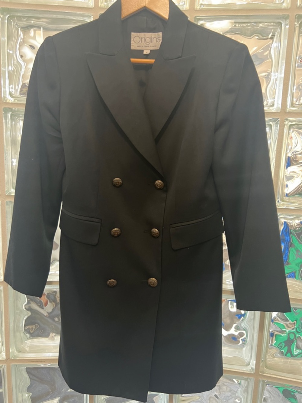 Origins Black Double-Breasted Women's Blazer